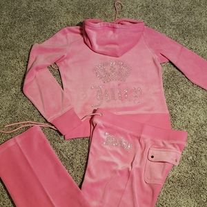Juicy Couture Bling logo Velour tracksuit